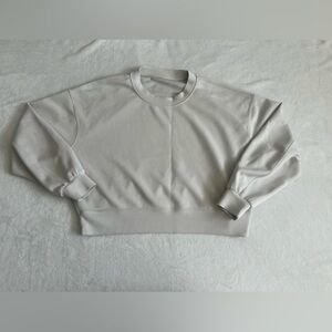 Lululemon Perfectly Oversized Cropped Crew *Softstreme™ White Opal